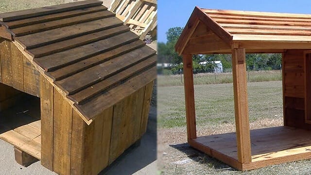 Diy dog house with pallets
