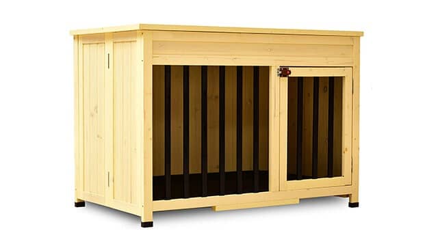 Indoor wooden dog house